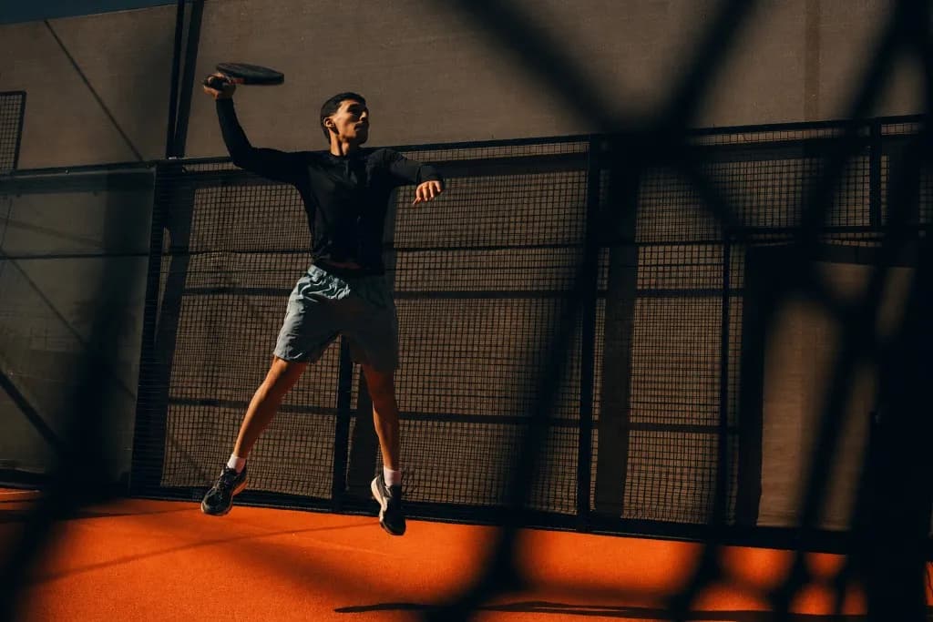Athlete on the padel court